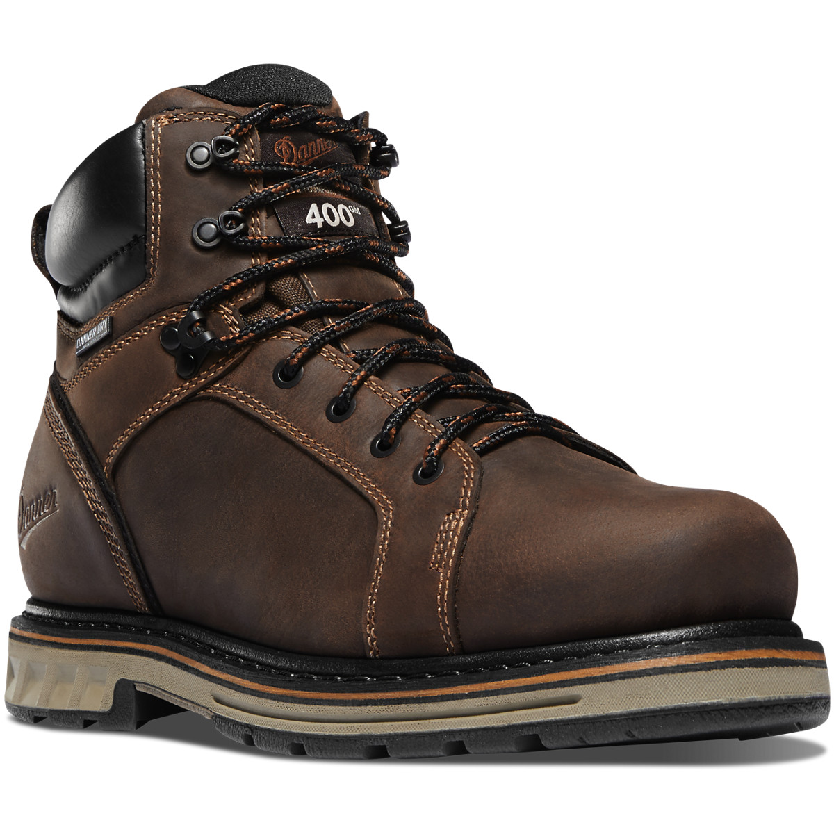 Danner Mens Steel Yard 6 Work Boots Dark Brown - HIW836517